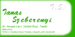 tamas szeberenyi business card