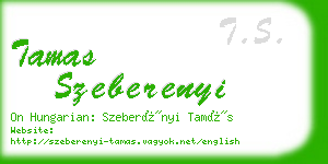 tamas szeberenyi business card